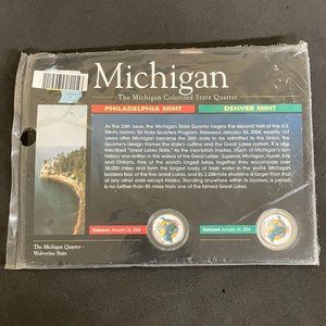 Colorized State Quarter NEW Philadelphia & Denver Mint - Michigan NIP